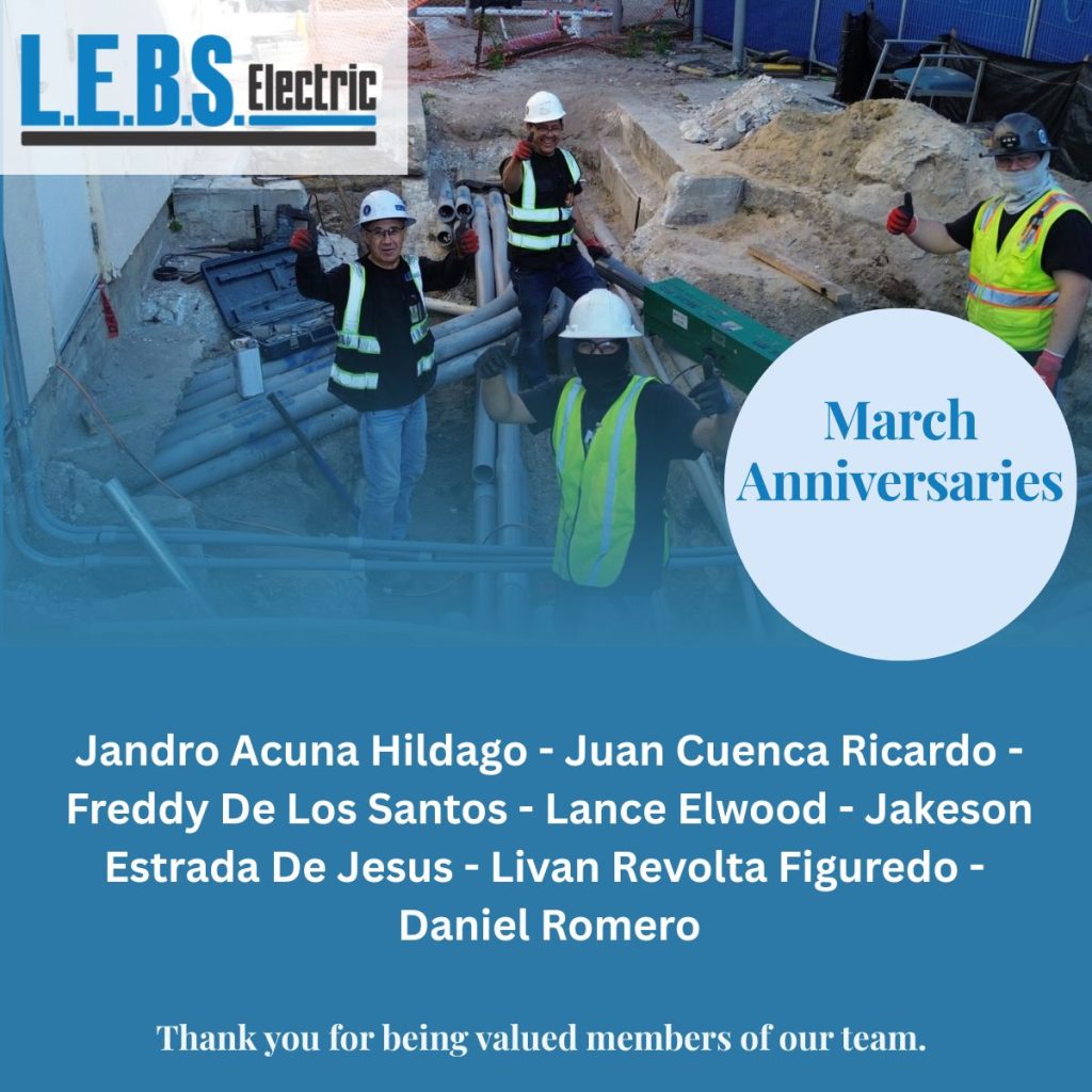 Celebrating Our Staff with March Work Anniversaries