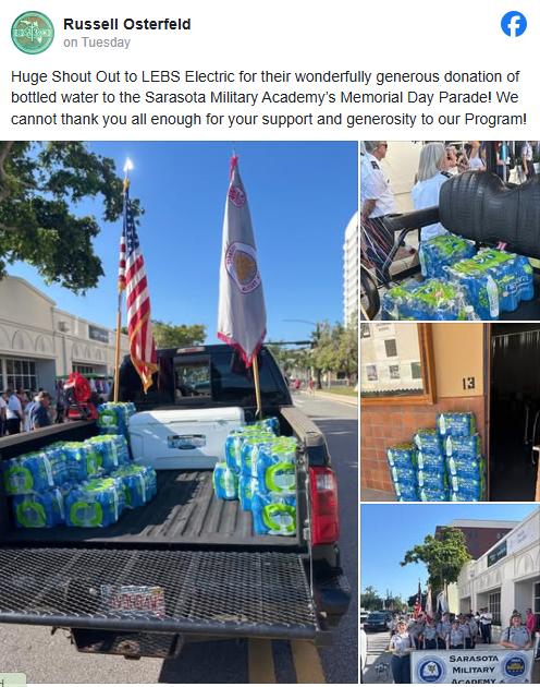 Supporting Sarasota’s Annual Memorial Day Parade