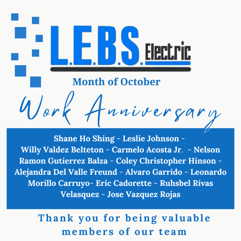 Celebrating Our Staff with October Work Anniversaries