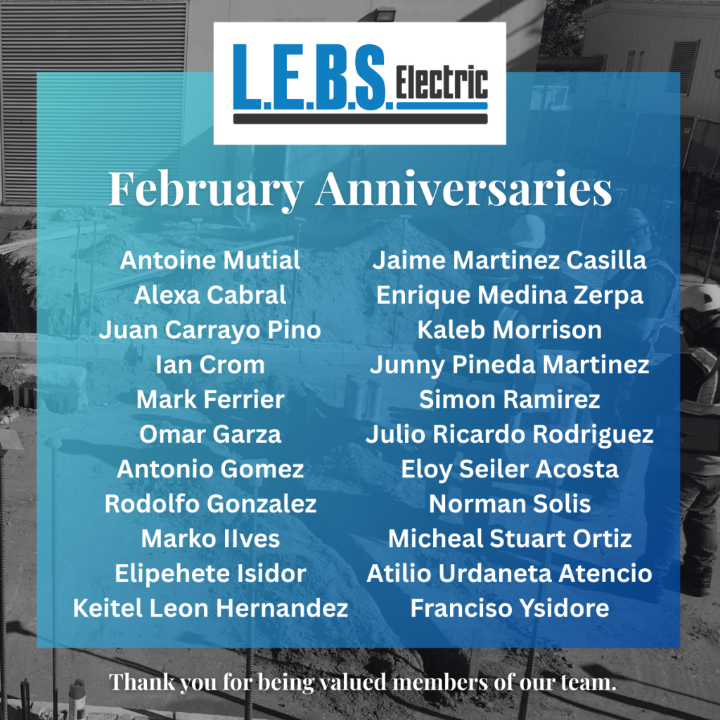 Celebrating Our Staff with February Work Anniversaries