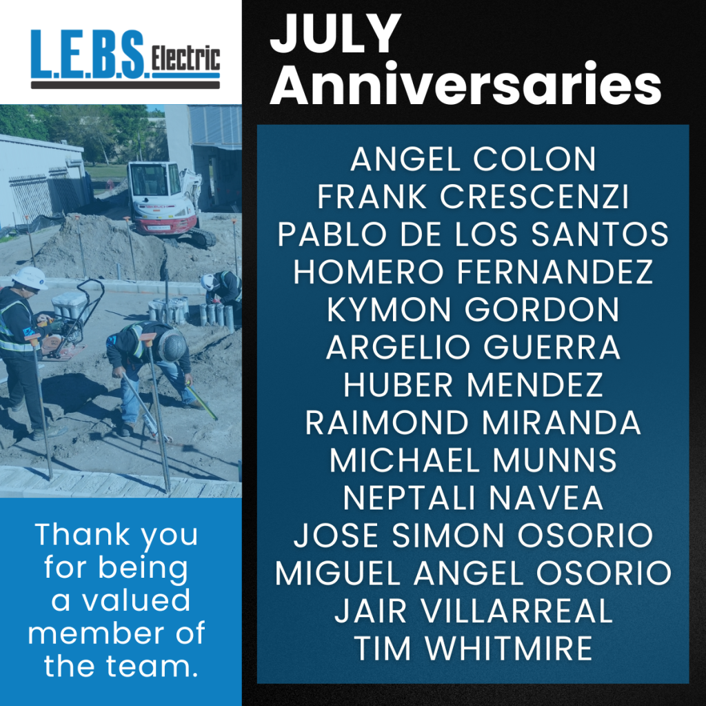 Celebrating Our Staff with July Work Anniversaries