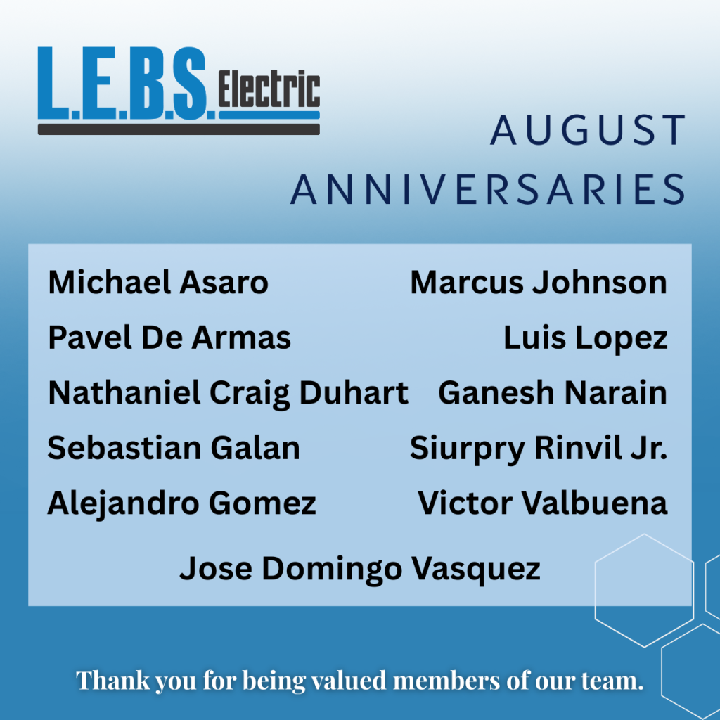 Celebrating Our Staff with August Work Anniversaries